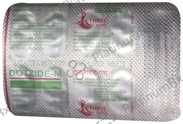 Dotzide M 80/500mg Tablet 10s