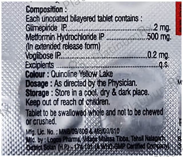Hmet Trio 2/500/0.2mg Tablet SR 10s
