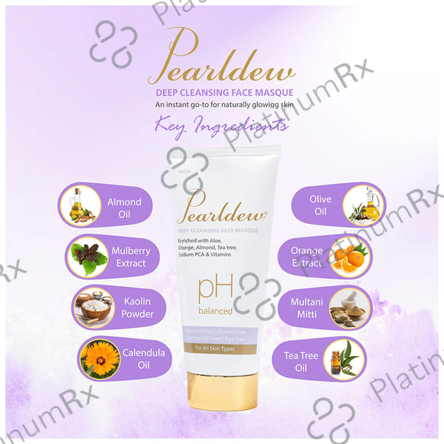 Pearldew pH Balanced Deep Cleansing Face Masque 1 Tube
