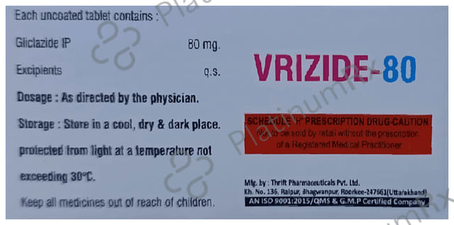 Vrizide 80 Tablet
