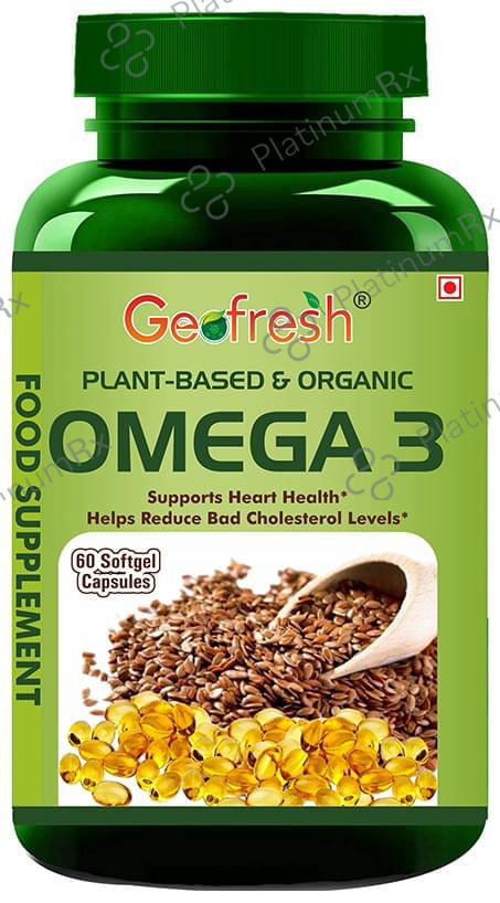Geofresh Plant Based & Organic Omega 3 Softgel Capsule