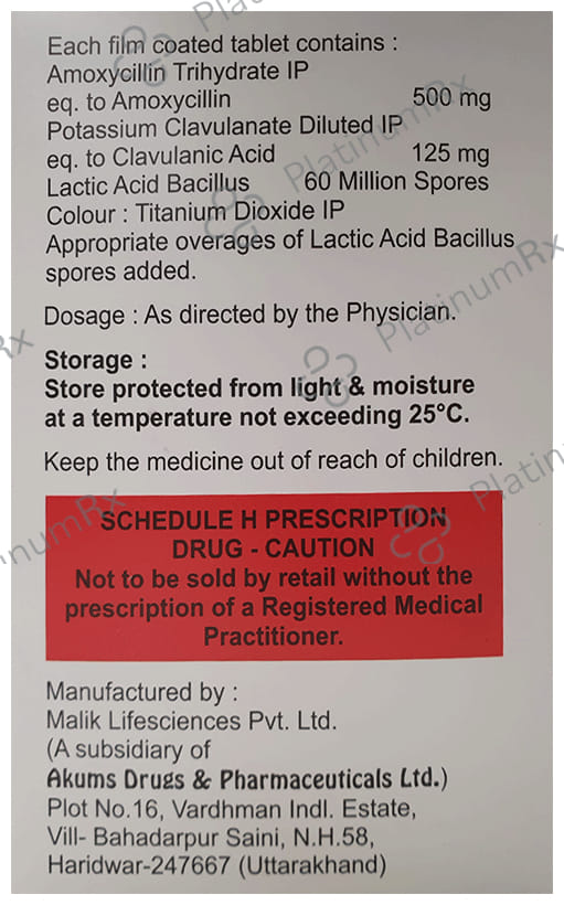 Amentoclav LB 625mg/60M Tablet 10s