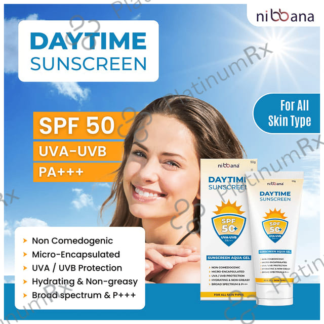 Nibbana Daytime Sunscreen SPF 50 PA+++ Cream 50gm