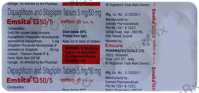 Emsita D 5/50mg Tablet 10s