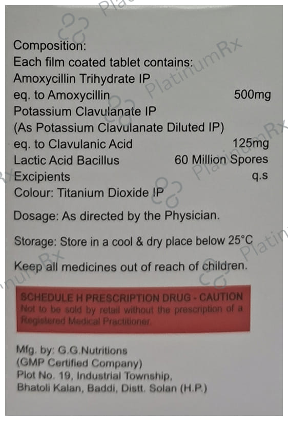 Bacmox CV 625mg Tablet 6s