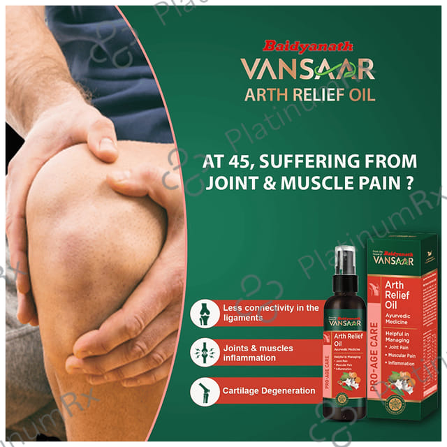 Vansaar Arth Relief Oil- Ayurvedic Joint & Muscle Pain Relief Oil 100 ml