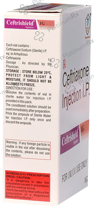 Ceftrishield 1g Injection 1s
