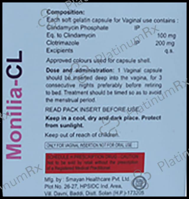 Monilia CL 100/200mg Vaginal Capsule 3s