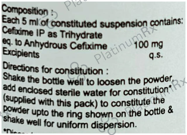 Brutacef DS 100mg Pineapple Dry Syrup 30ml