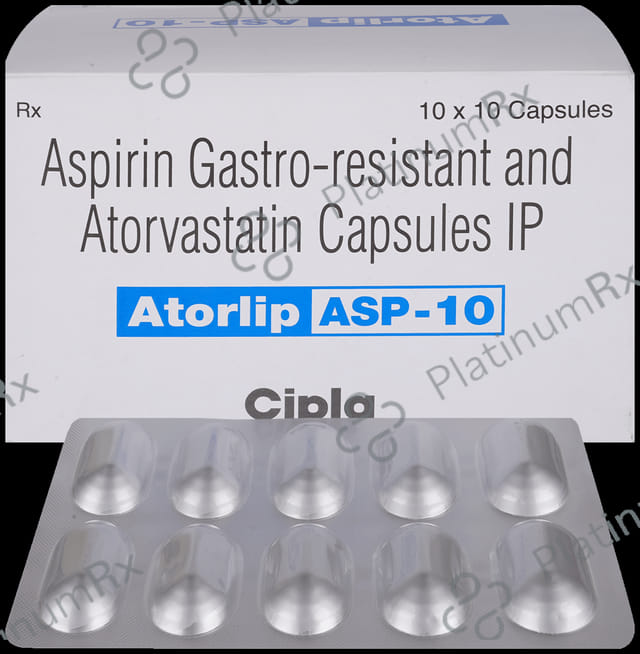 Atorlip ASP 10/75mg Capsule 10s
