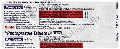 Pantosec 40mg Tablet 10s