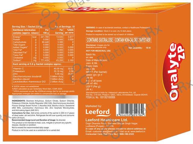 Oralyte ZP Sachet Orange