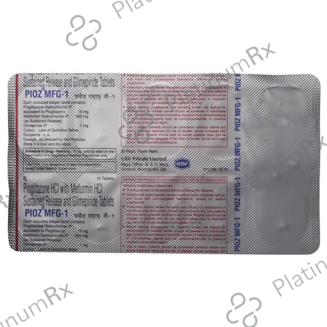 Pioz MF G 1 Tablet SR 10s