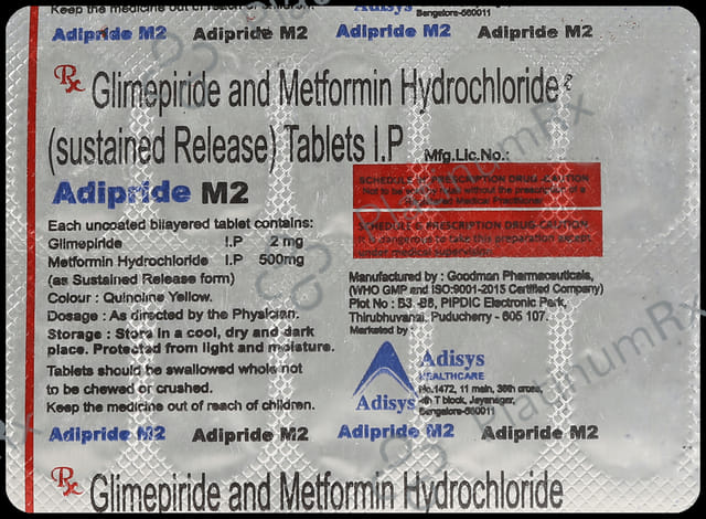 Adipride M 2/500mg Tablet SR 10s