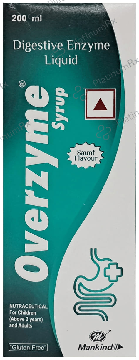 Overzyme Saunf Flavour Gluten Free Syrup 200ml