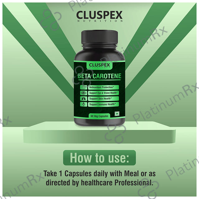 Cluspex Nutrition Beta Carotene 25000IU Veg Capsule 60s