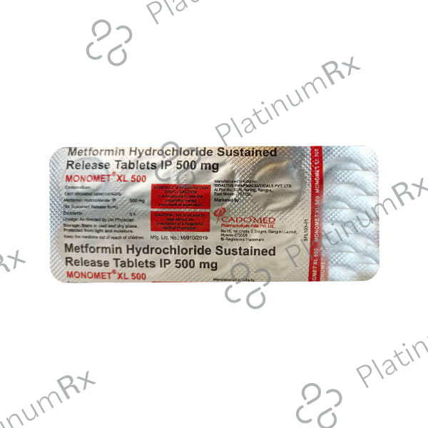 Monomet XL 500mg Tablet 10s
