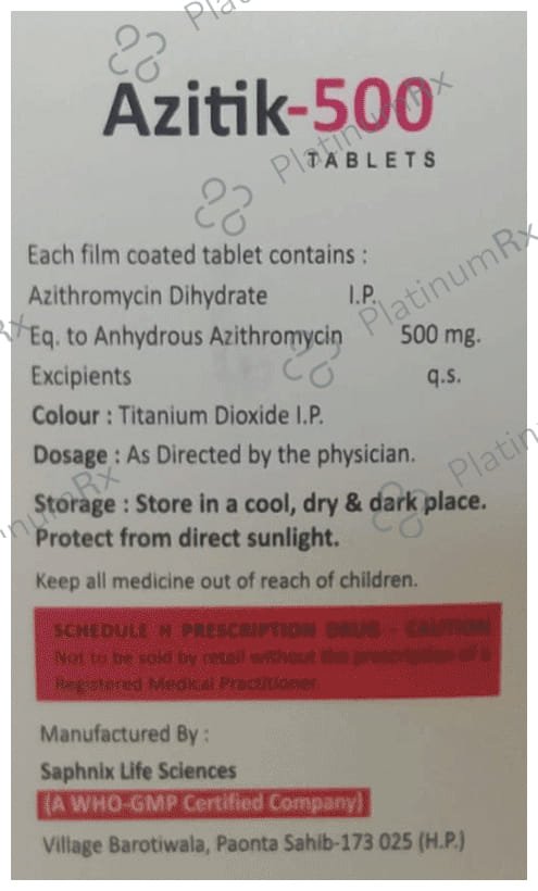 Azitik 500 Tablet
