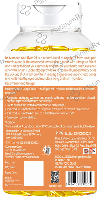 Dr. Morepen Cod Liver Oil Capsule 100s