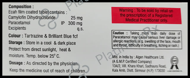 Camypan 25/300mg Tablet 10s