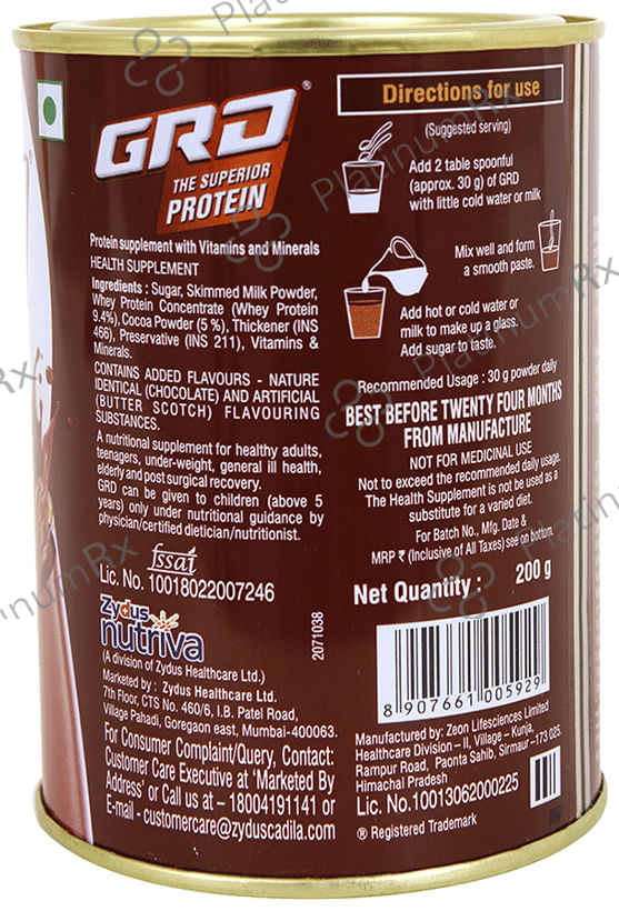 GRD Viatmins & Minerals Chocolate Powder 200gm