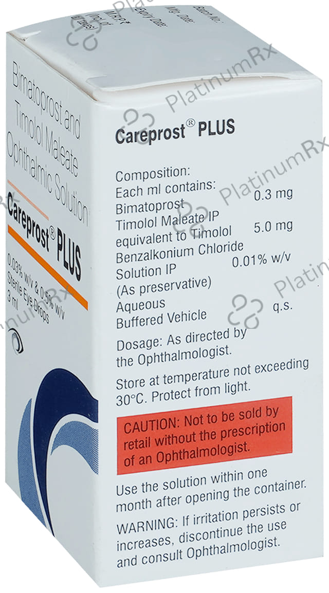 Careprost Plus 0.3/5mg Eye Drop 3ml