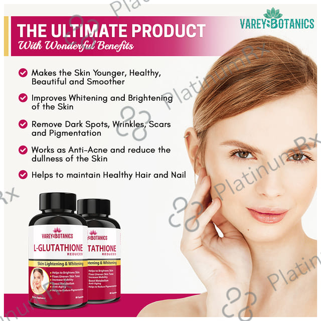 Varey Botanics L-Glutathione (Reduced) for Healthy Skin - Capsule