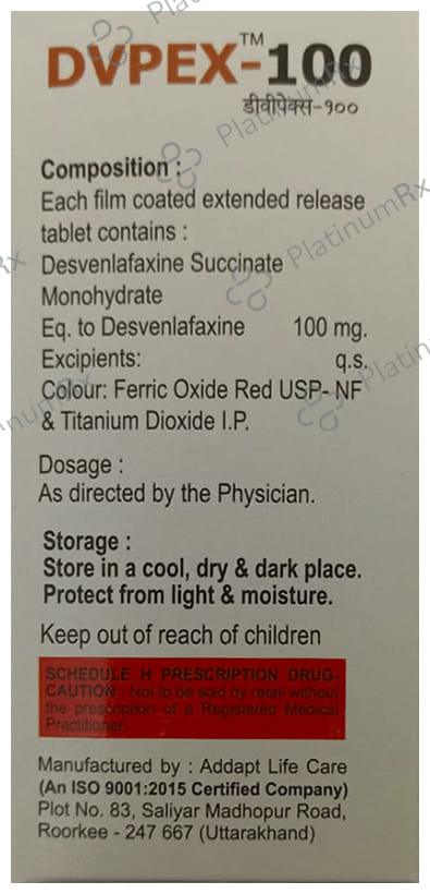 Dvpex 100 Tablet ER