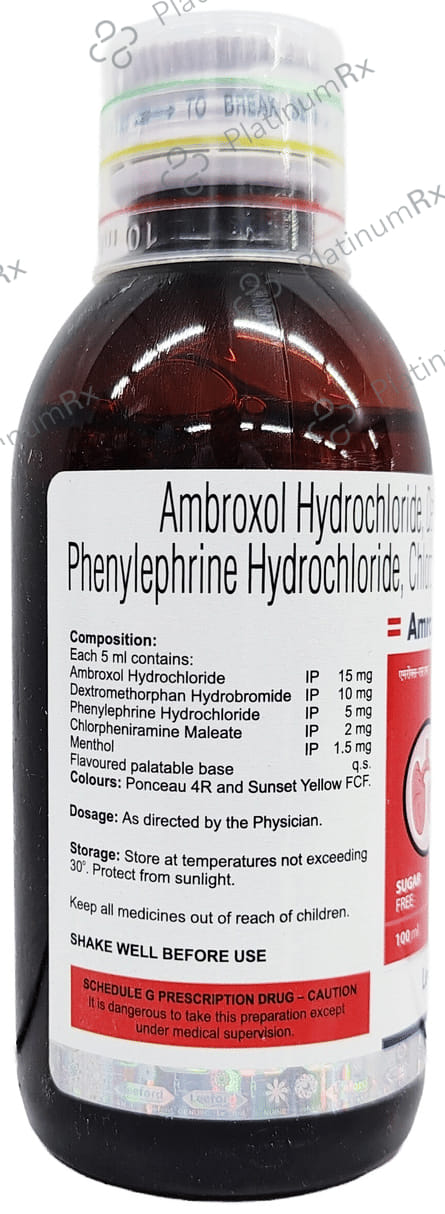 Amrox SF Syrup Strawberry Sugar Free 100ml