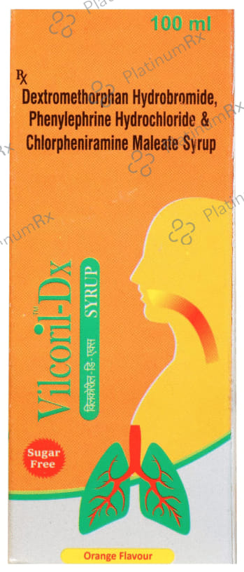 Vilcoril-DX Syrup Orange Sugar Free 100 Syrup