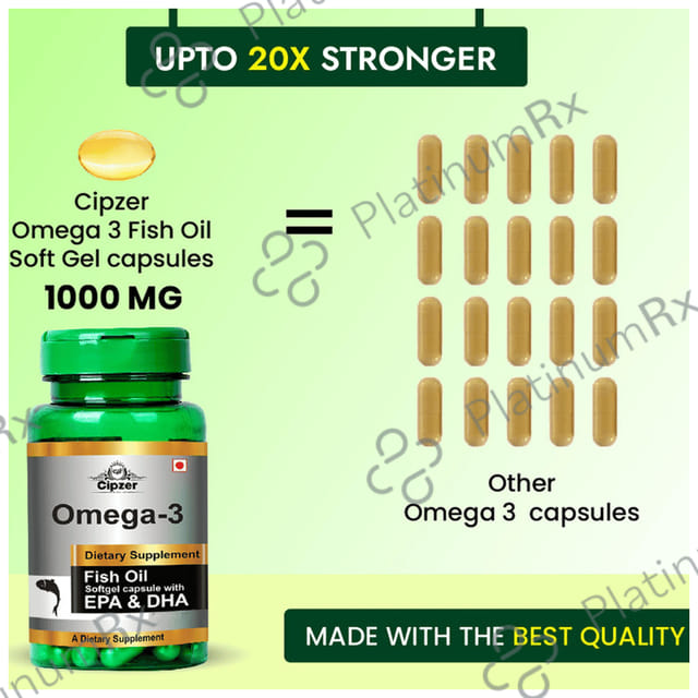 Cipzer Omega 3 Fish Oil Softgel Capsule 60s