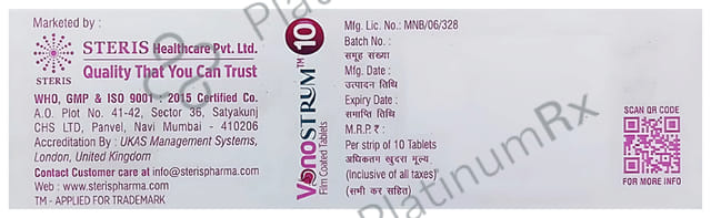 Vonostrum 10mg Tablet 10s