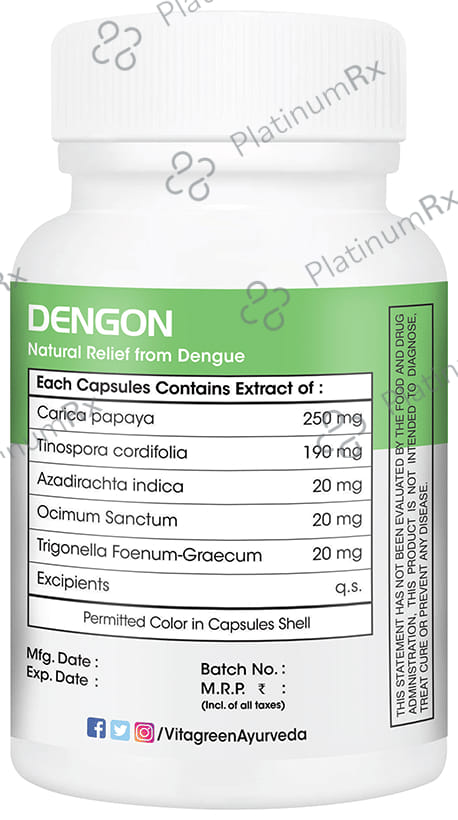 Vitagreen Dengon 500mg Capsule