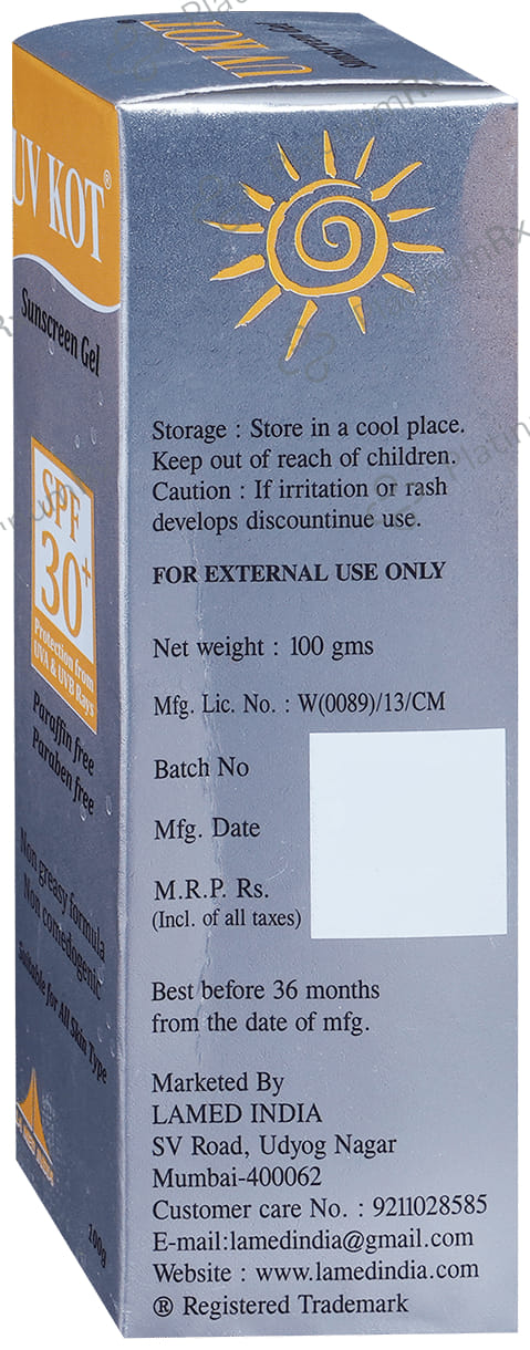 U V Kot Spf 30 Gel 100gm