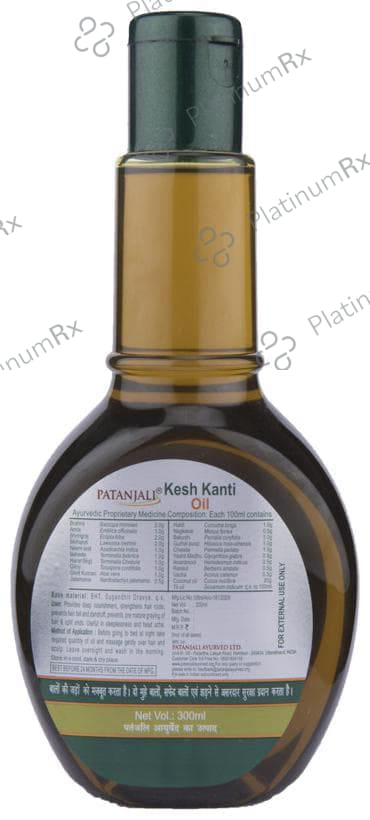 Patanjali Ayurveda Kesh Kanti Hair Oil - Strengthens the Roots & Manages Hair Fall, Greying Hair & Split Ends 300 ml