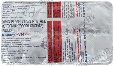 Daparyl VM 10/1000/100mg Tablet 10s
