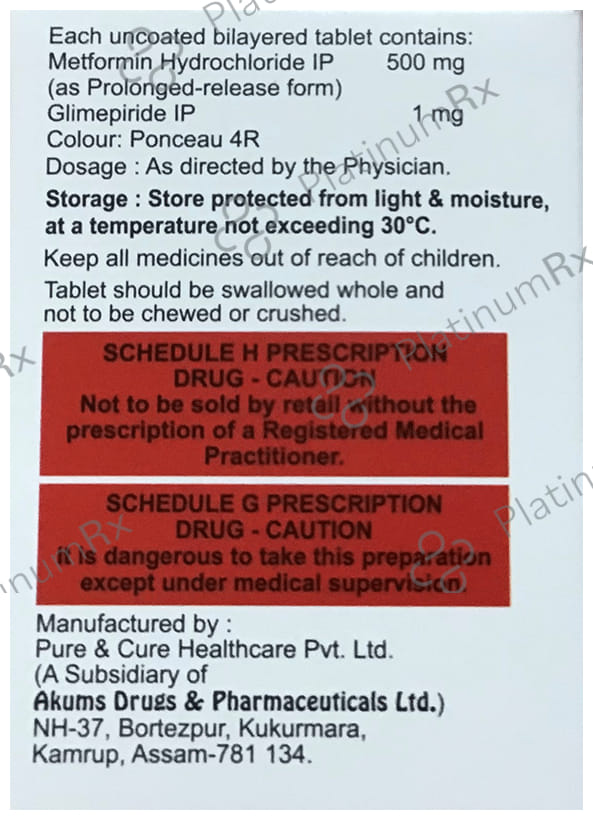 Glimetek-M 1 Tablet PR