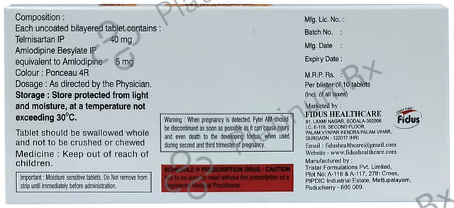 Fytel AM 40/5mg Tablet 10s