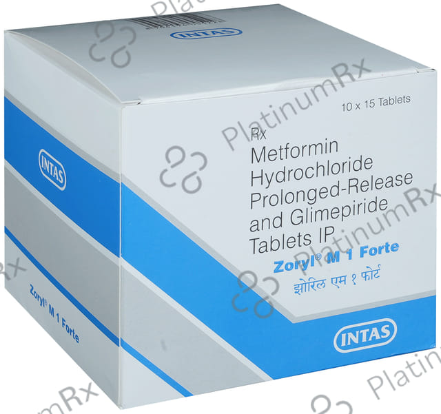 Zoryl M 1/1000mg Forte Tablet PR 15s