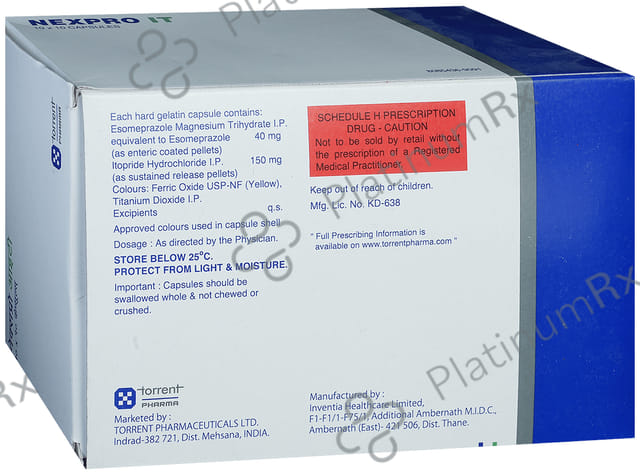 Nexpro IT 40/150mg Capsule SR 10s