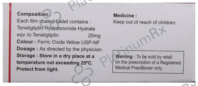 Teneliglip 20mg Tablet 10s