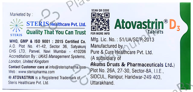 Atovastrin D3 Tablet 10s