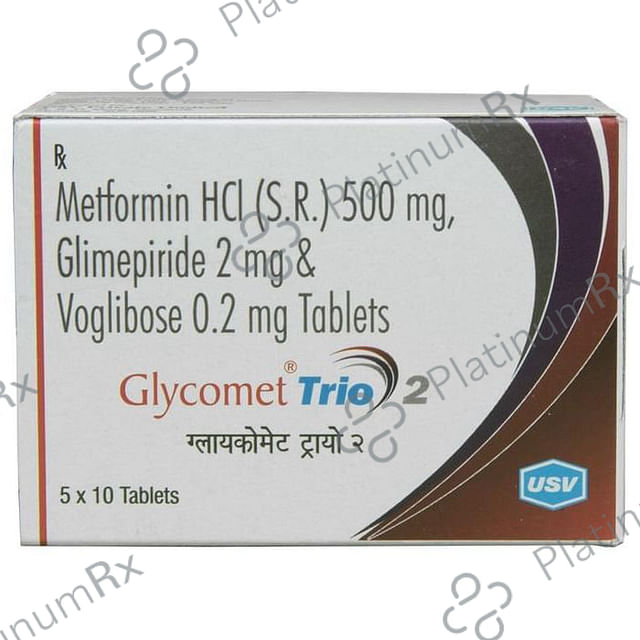 Glycomet Trio 2/500/0.2mg Tablet SR 10s