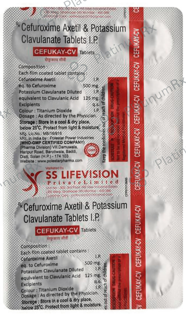 Cefukay CV 500/125mg Tablet 10s