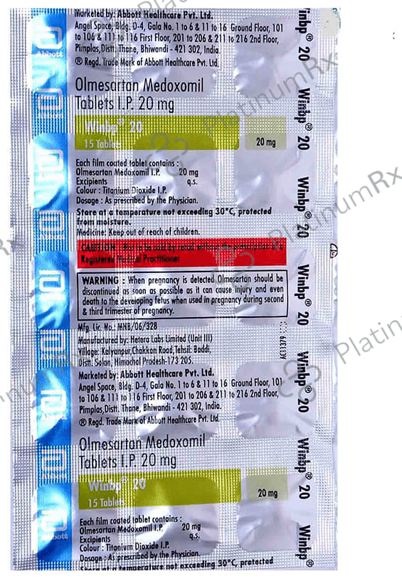 Winbp 20mg Tablet 15s