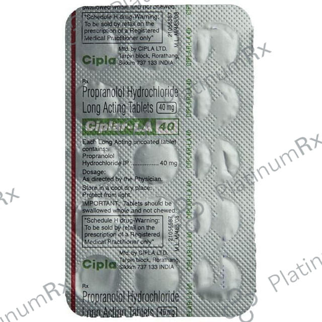 Ciplar LA 40mg Tablet 15s