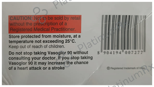 Vasoglor 90mg Tablet 10s