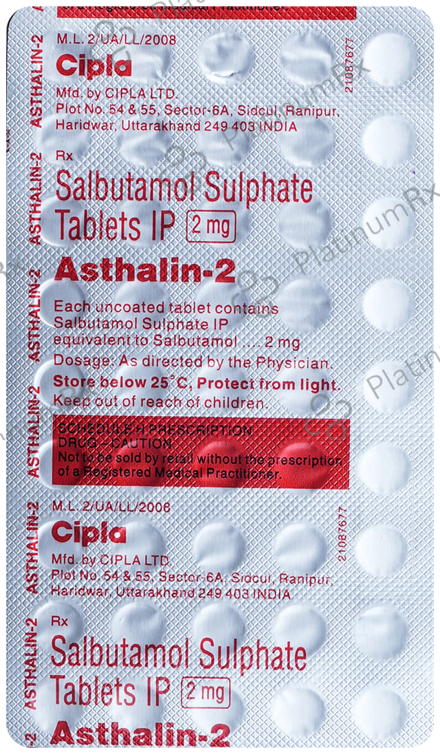 Asthalin 2mg Tablet 45s