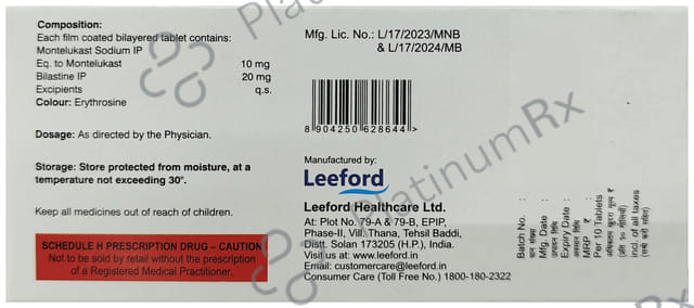 Welbihist M 20/10mg Tablet