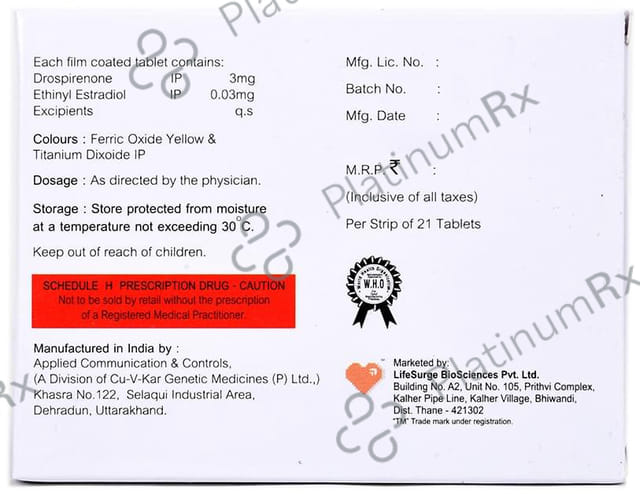 Ocsurge 0.03mg/3mg Tablet